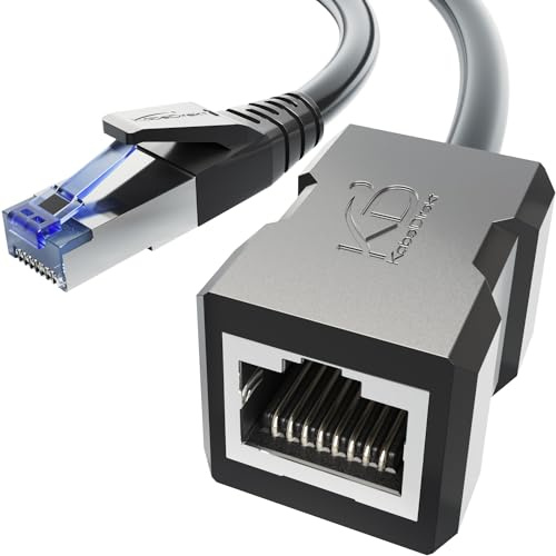 KabelDirekt – Cat-7-LAN-Verlängerung – 5m – 10 Gigabit, RJ45 | Verlängert Netzwerk-/Patchkabel bei voller Geschwindigkeit – Cat 7 bis 10Gbit/s, RJ45-Stecker auf Buchse, geschirmt