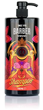BARBER MARMARA Shampoing Argan Homme 1150ml | Barber Cabinet Shampoing Hommes | fournitures de coiffure | réduit la chute des cheveux | sans silicone ni sel | pour tout type de cheveux