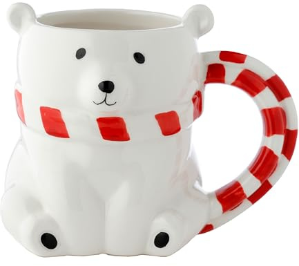 Puckator Eisbär geformte Tasse aus Dolomit-Keramik