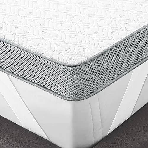 Koorlian Matratzen Topper 180x200cm, 7.5cm Gel Memory Foam Matratzentopper H2-H3 Matratzenauflage mit Waschbarer Bezug für Boxspringbett Schlafsofa