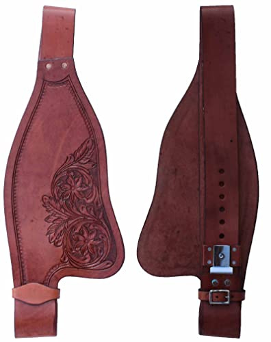 CHALLENGER Horse Horse Western Erwachsene Tooled Braun Leder Ersatz-Sattelfender 5263DB