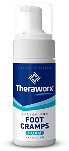 Theraworx snabbverkande skum för fotkramp lindring med magnesiumsulfat – 3,4 Fl Oz – 1 antal