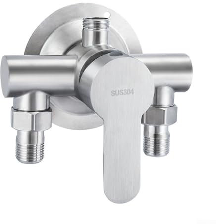 Wandmontierte Duscharmatur Edelstahl Dusche Wasserhahn Mischventil Steuerschalter Bad Wasserhahn für kaltes und heißes Wasser