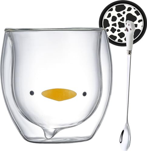 Arawat Tasse Canard Verre Verres à Double Paroi Avec Anse Canard Cadeau Pour Femme Verres à Boire Canard Tasse à Café Tasses Tasses Verres à Thé Tasses à Espresso