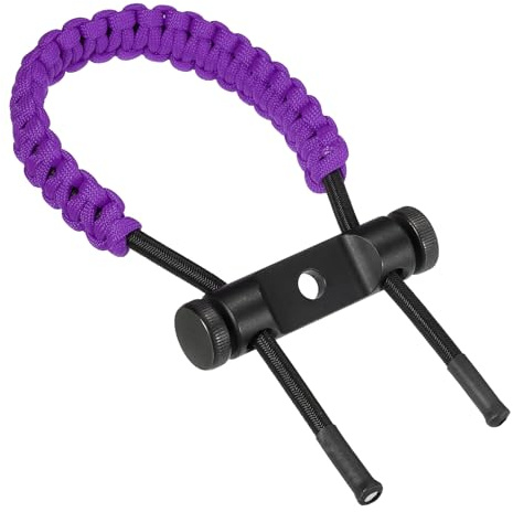 PATIKIL Archery Bow Wrist Sling, Adjustable Compound Braided Wrist Strap for Bow Target Shooting, Purple