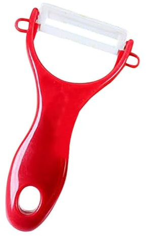 ARA CHOICE Ceramic Blade Peeler Potato Carrot Parsnip Vegetable Fruit Cutter Sharp Cutlery Slicer Speed Cutter Tool Y-Shaped Sharp Blade Cooking Kitchen Accessories Gadgets UK (Red)