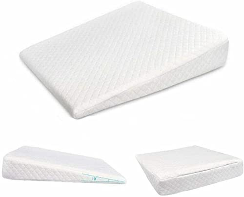 Soodie&Zuzu's Soft Wedge Square Pillow, Cushion Anti-Reflux Support Anti-Colic Comfort Cushion for Resting & Support Use 10–15 Degree Angle 38x31x7.5cm Unisex Design