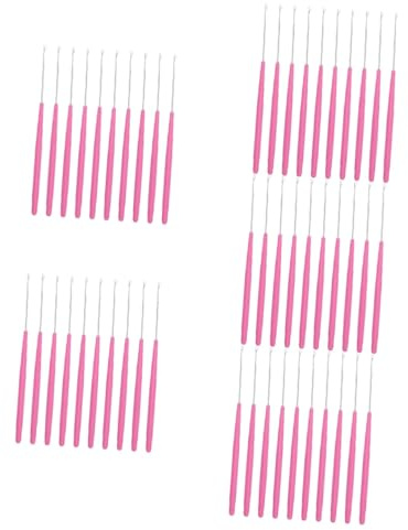 FRCOLOR 100 Piezas Peluca De Ganchillo Agujas De Coser Para Hilo Aguja De Tejer Peluca Aguja Para Extensiones De Cabello Agujas De Ganchillo Trenza Acero Inoxidable Aguja De Coser