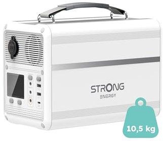 STRONG P800 Stazione Elettrica Portatile, Batteria LFP 691,2Wh, Generatore Solare 800W Peak, Ricarica Solare/DC/Auto, Tecnologia MPPT, Protezione BMS, QC3.0+PD100W per Campeggio, Viaggi ed Emergenze