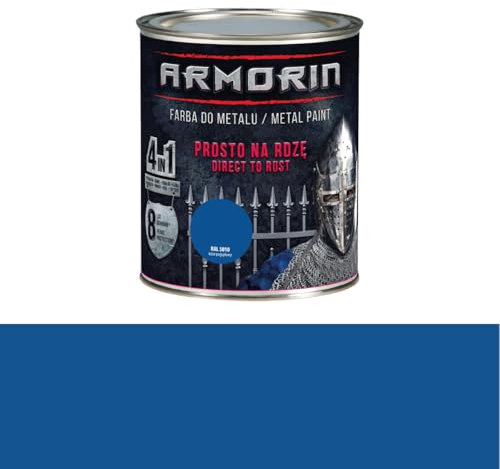 TRANS - PAL AMORIN Rust Beater, Rust Remover and Converter Metal Paint for Interior and Exterior, 0.75L, Variety of Colours (BLUE)
