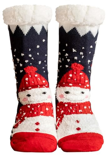 Oneshlee Weihnachtssocken Damen Herren, Kuschelsocken Weihnachten Damen, Dicke Socken Weihnachten Für Erwachsene, Hüttensocken Unisex, Weihnachtsgeschenke, Christmas Socks, Warme Wintersocken