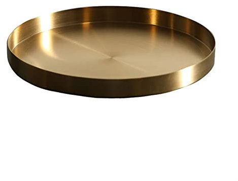 XXAD553TY Plateau de Service Plateau Circulaire Simple et Pratique, Plateau de Rangement Multifonctionnel, présentoir de Bijoux, Ornements de Bureau Plateau Repas(Moyen)