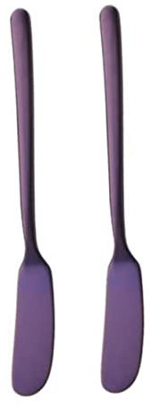 PAMINGONO 2st Klinge Aus Rostfreiem Stahl Butterschneider Butterklinge Butterreibe Zum Dekorieren Von Buttercreme-aufstrichen Marmeladenbutterverteiler Butterverteiler Für Die Küche Violett