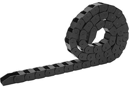 Cable Drag Chain, 1M/3.3ft Length Wire Carrier Drag Chain with End Connector, Wire Cable Chain for 3D Printer and CNC Machines, 10x15mm (Inner HxW)