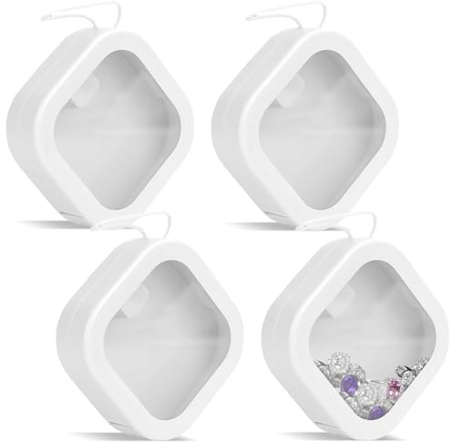 PRITOK Haargummi Aufbewahrung 4 Stück Haargummi Organizer Box, Aufbewahrungsbox für Haaraccessoires, Schubladen-Aufbewahrungsbox, Kann von Wattestäbchen Zahnseide, Haarnadeln und Kleinem Reiseschmuck