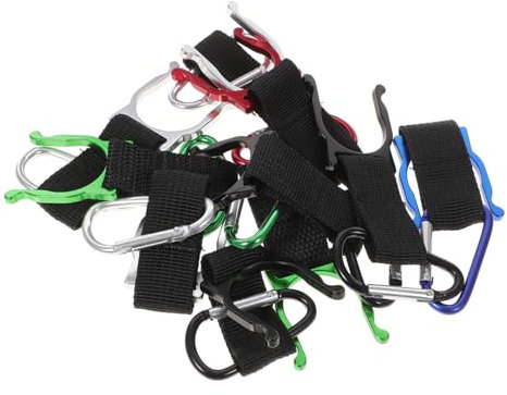 BESPORTBLE 10stücke Aluminiumlegierung Flaschenhalter Clip Nylonband Wasserflaschenhalter Für Camping Wandern Befestigen An Fahrrad Traktor Motorrad Tasche Gürtel
