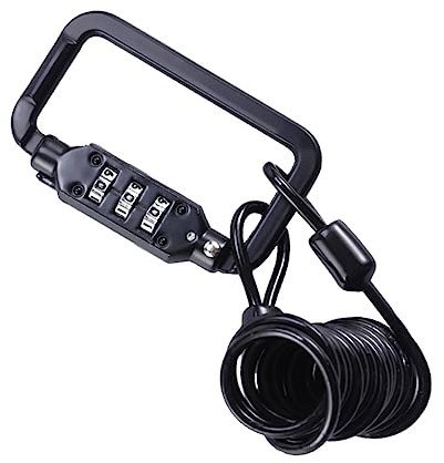 Kisangel Helmschloss 3er Zahlenschloss Fahrradschloss Für Gepäck Schwarz Vielseitig Für