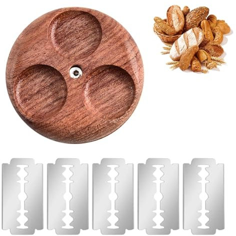 Wjelet Ein Satz Brot Einschneidemesser, Bäckermesser Rasierklinge für Diy-Brotmuster, Brotmesser zum Verzieren von Brot, Teigmesser Bäckermesser mit 5 Rasierklinge