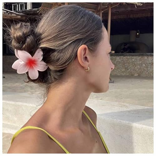 Cybche Pince à griffes de fleurs Pince à cheveux florale Rose Griffe de cheveux de fleur acrylique Pince à cheveux fleurs Barrette à griffes à cheveux floraux porte fleur Blossom Hairs Accessoires