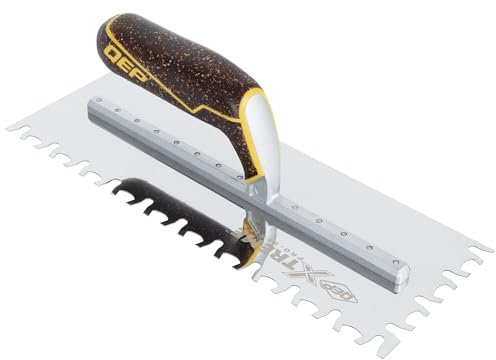 QEP Euro Notch Cork Handle XL Stainless Steel Trowel