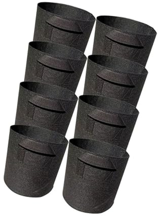 Avejjbaey Lot de 8 pots de fleurs pour étang en tissu non tissé épais avec poignée en tissu respirant réutilisable sacs de culture pour plantes aquatiques