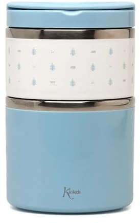 KIOKIDS | Termo Azul 930 ml de Acero Inoxidable | Botella Térmica Infantil con Tapón de Rosca | Mantiene Frío y Calor por Horas | Resistente y Sin BPA | Ideal para Paseos, Escuela o Viajes