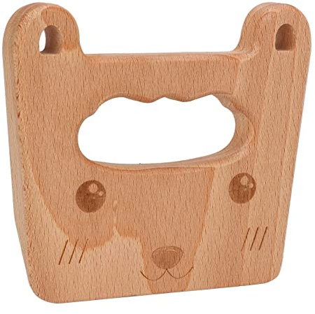 ZJchao Toddler Kitchen Tools, Kids Kitchen Knife Set Montessori Tools Kids Wooden Cutter Safe Vegetable Fruit Knife Toy for Toddlers (Cat)