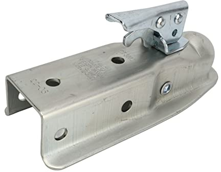 MasYosh Acoplador de Lengüeta de Remolque, Cabeza Esférica de 2 Pulgadas, Ancho de Canal de 63 Mm, Capacidad de Carga de 3500 Libras, a Prueba de Herrumbre, con Pasadores de Seguridad