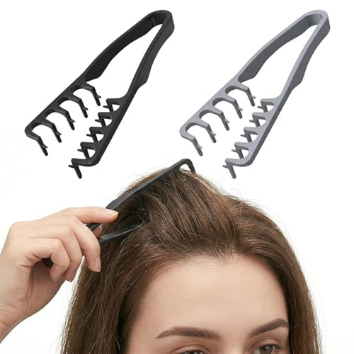 SWYZOR 2 Piezas Peine Texturizador, Peine de Dientes Anchos, Herramienta para dar Volumen a las Raíces, Peine Volumen, Accesorio De Estilizado Para Raíces y Flequillo, para Uso de Peluquería