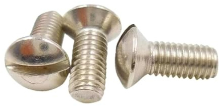 10/20/50 Uds M3 M4 M5 M6 GB69 DIN964 304 perno de tornillo medio ovalado de cabeza avellanada ranurada de acero inoxidable(M3x10mm-50pcs)