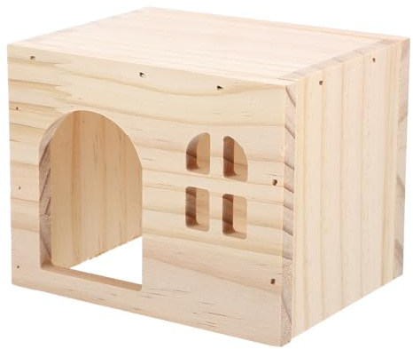 ULTECHNOVO Maison en Bois Multi-Chambres pour Petits Animaux et Cochons d'Inde, Cachette Sûre Design Soigné, pour Décor la Maison