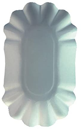 PAPSTAR 11273 250 Schalen Pappe pure oval, 10.5 x 17.5 x 3 cm, weiß