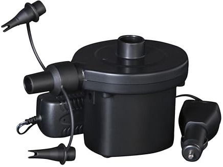 Bestway Elektronische Luftpumpe Mobile Akku Elektropumpe, Aufladbar Mit 220-240v Und 12v Zigarettenanzünder, 62083, schwarz, 30x11x12 cm