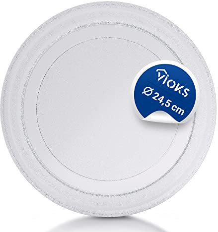 VIOKS Mikrowellenteller Ersatz für LG 3390W1G005D Ø 245mm Drehscheibe Drehteller Teller Glasteller Glasplatte Rund für Mikrowelle aus Glas