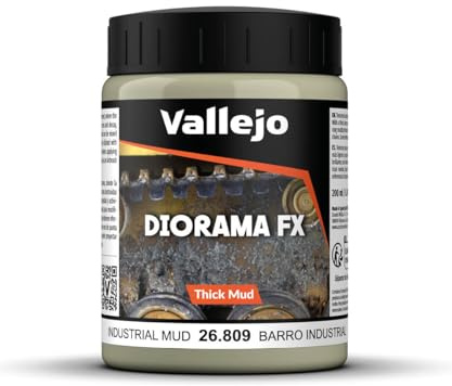 Vallejo Weathering Effects Acrylic Paint, 200ml, Realistic Finish for Simulating Mud and Rust Textures in Model Making