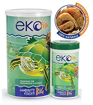Pet Tribe Ekofish Cibo per Tartarughe - Gamberi essiccati Grandi 1000ml