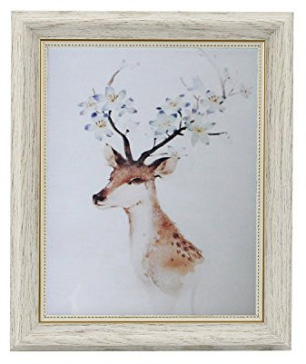 HUIXIANG Marcos de Fotos Vintage 20x25cm Retro Marco de Fotos Clásico de Retrato Decoración de Pared y Exhibición de Mesa, Regalo para Hogar, Oficina, Galería, Fotografías de Boda (Blanco)