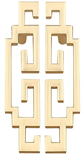 Mgoodoo Ziehgriff für Küchenschrank, Tür, Schublade, Möbelbeschläge, Retro-Stil, europäischer Stil, 5 Stück, 64 mm, goldfarben