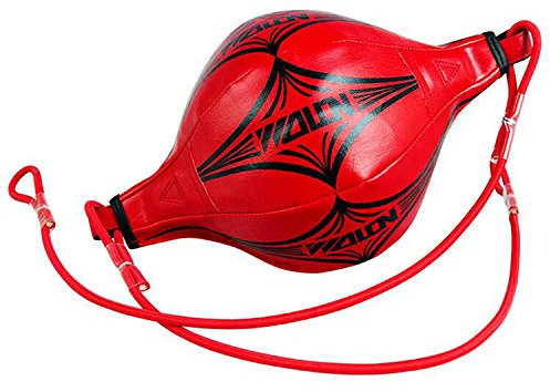 Doppelendball Boxen, Boxing Speed Ball, elastischer professioneller Doppelendball Punchingball Reflex Fightball Trainingsball für Fitnessstudio MMA Boxen und andere Stanztraining,Rot