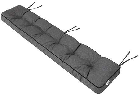 Bänkkudde dyna kudde stoppning bänkkudde utomhus – Bänkdyna för bänkar i hus och trädgård sittdyna 180 x 40 cm grafit