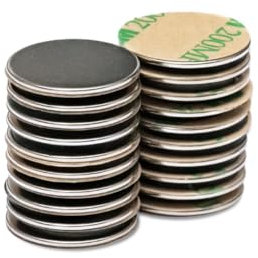 ITALFIT MAGNETI - 20 Pezzi Magneti Forti al Neodimio 20x1 mm con Adesivo - Calamite Adesive Sottili Potenti per Casa e Ufficio - Calamite piccole rotonde - Calamite Piatte e Versatili