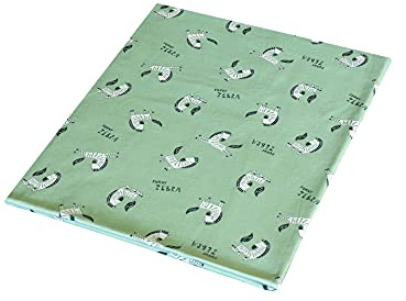1buy3 Jersey Stoff Gemustert zum nähen | 92% Baumwolle, 8% Elasthan | Kinderstoff | Baumwolljersey | Muster: Zebra grün | 50cm x 160cm | Grundpreis je m² = €9,99