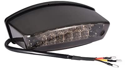 WOOSTAR 3 Draht Rückseite Bremse LED Rücklicht Ersatz für 50ccm 70ccm 90ccm 110ccm 125ccm 150ccm Motorrad Roller Dirt Pitbike Offroad ATV 4 Wheeler Quad Schwarz