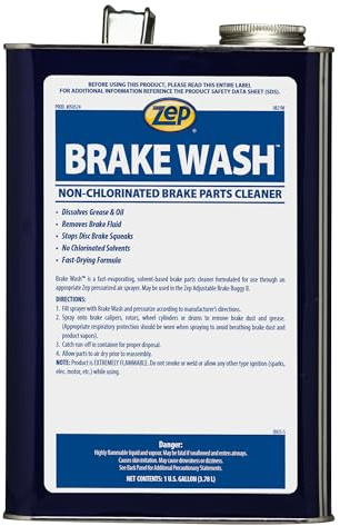 Zep Brake Wash Liquid Non-Chlorinated Parts Cleaner - 1 Gallon (Case of 4) 50524 - Fast-Acting, Non-chlorinated, Solvent Degreaser