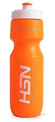 HSN Bidón Ciclismo Fuel Your Ride | 700ml | Naranja | Botella de plástico reciclable sin BPA con materiales Eco-Friendly | Tapón Anti-goteo | Sin Olores