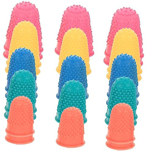 Gogogmee 25stücke Teiliges Gummi-fingerschutz Fingerlinge Rutschfest Schnittfest Wiederverwendbar Flexibel Für Handwerk Schneiden Schutz