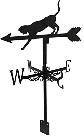 Girouette de toit avec silhouette d'animal - Piquet de jardin - Chouette - 35 x 60 cm