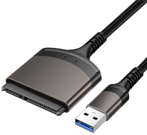 Hsthe Sea Adaptador USB-C SSD Adaptador SATA USB-C a Cable Adaptador de 22 Pines para computadora portátil SSD con Controlador de Disco Duro de 2,5