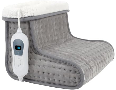 DMD Collective – Electric Foot Warmer, Removable Soft Sherpa Lining, 3 Heat Settings, Automatic 90min Timer, Machine Washable – Suitable to Size 12.5UK, Energy-Efficient 100W