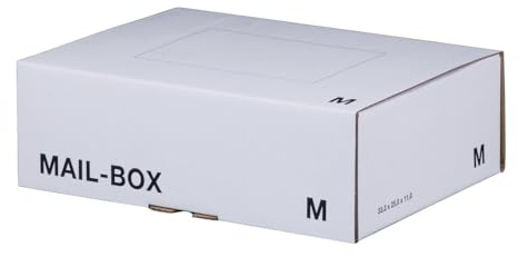 VEPATIM 20 Versandkarton 331x241x104mm MAILBOX M mit Steckverschluss wiederverschließbar weiß